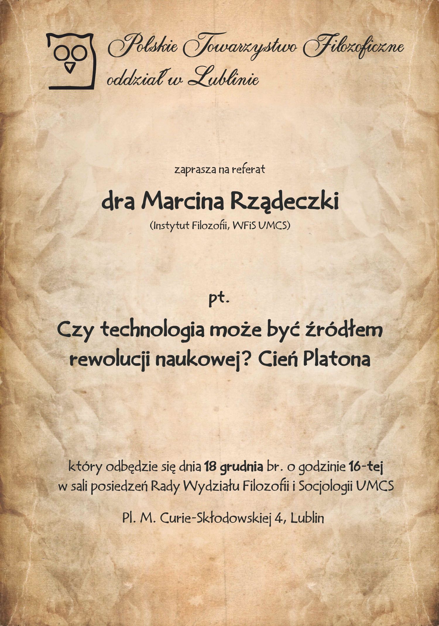 Czy technologia może być źródłem rewolucji naukowej? Cień Platona