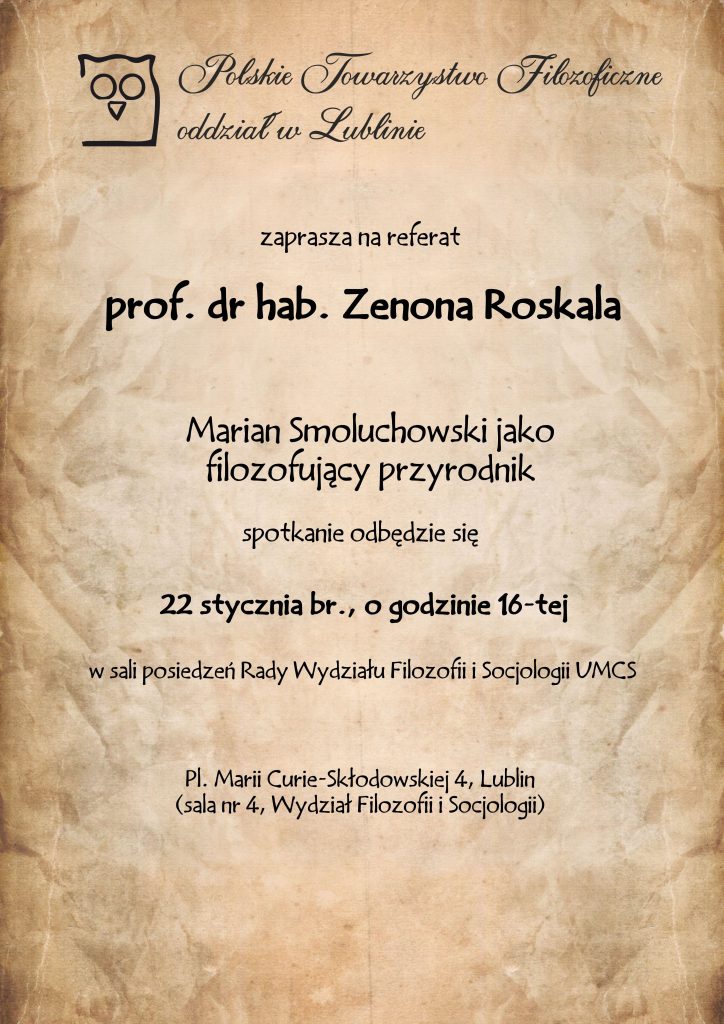 Marian Smoluchowski jako filozofujący przyrodnik