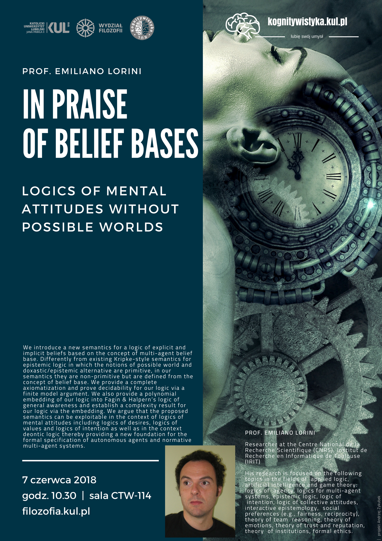 In Praise of Belief Bases: Logics of Mental Attitudes without Possible Worlds – Prof. Emiliano Lorini