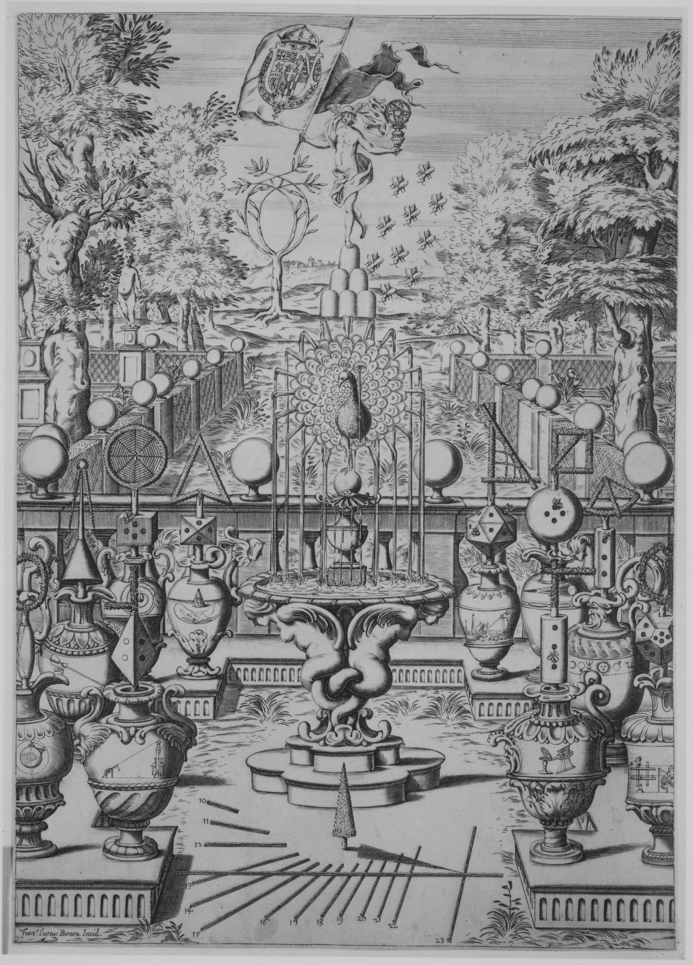 Garden of Mathematical Sciences 17th century Francesco Curti