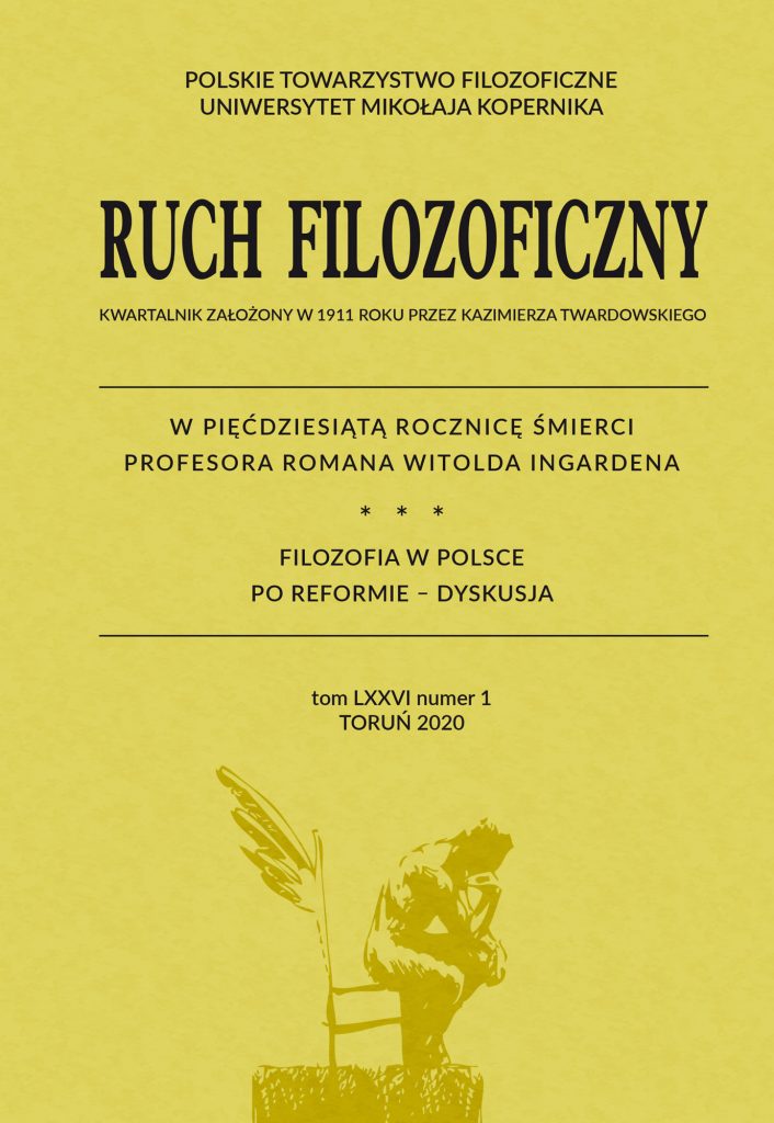 Ruch Filozoficzny Vol 76, No 1 (2020)